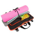 Yoga Mat Tote Bag with Open Ends, Mobile Pocket and Water Bottle Holder